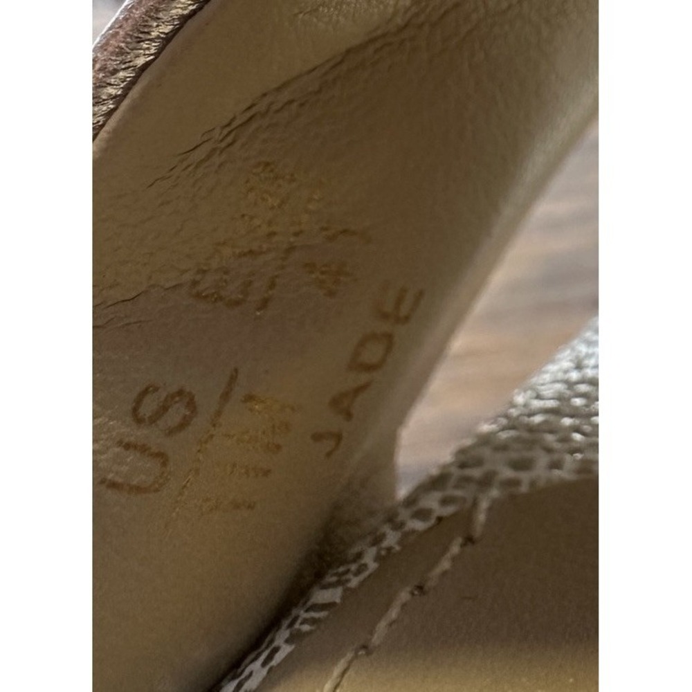 Sam Edelman Leather Jade Silver Metallic Platform Stiletto Pumps Size 11 M Heels - Picture 13 of 16